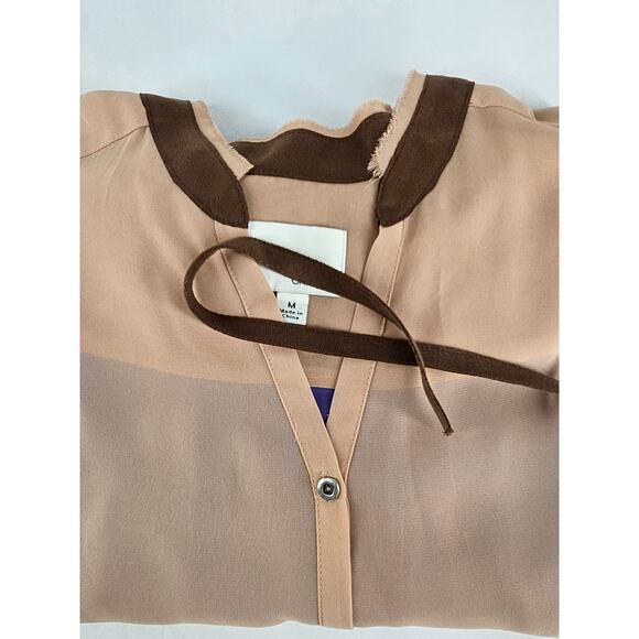 GREYLIN WOMEN'S 2-LAYER BEIGE AND PURPLE MINI DRESS SIZE MEDIUM - Picture 4 of 10